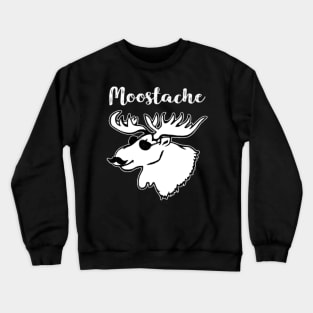 Moose-stache Funny Moose Mustache With Sunglasses Graphic Design Crewneck Sweatshirt